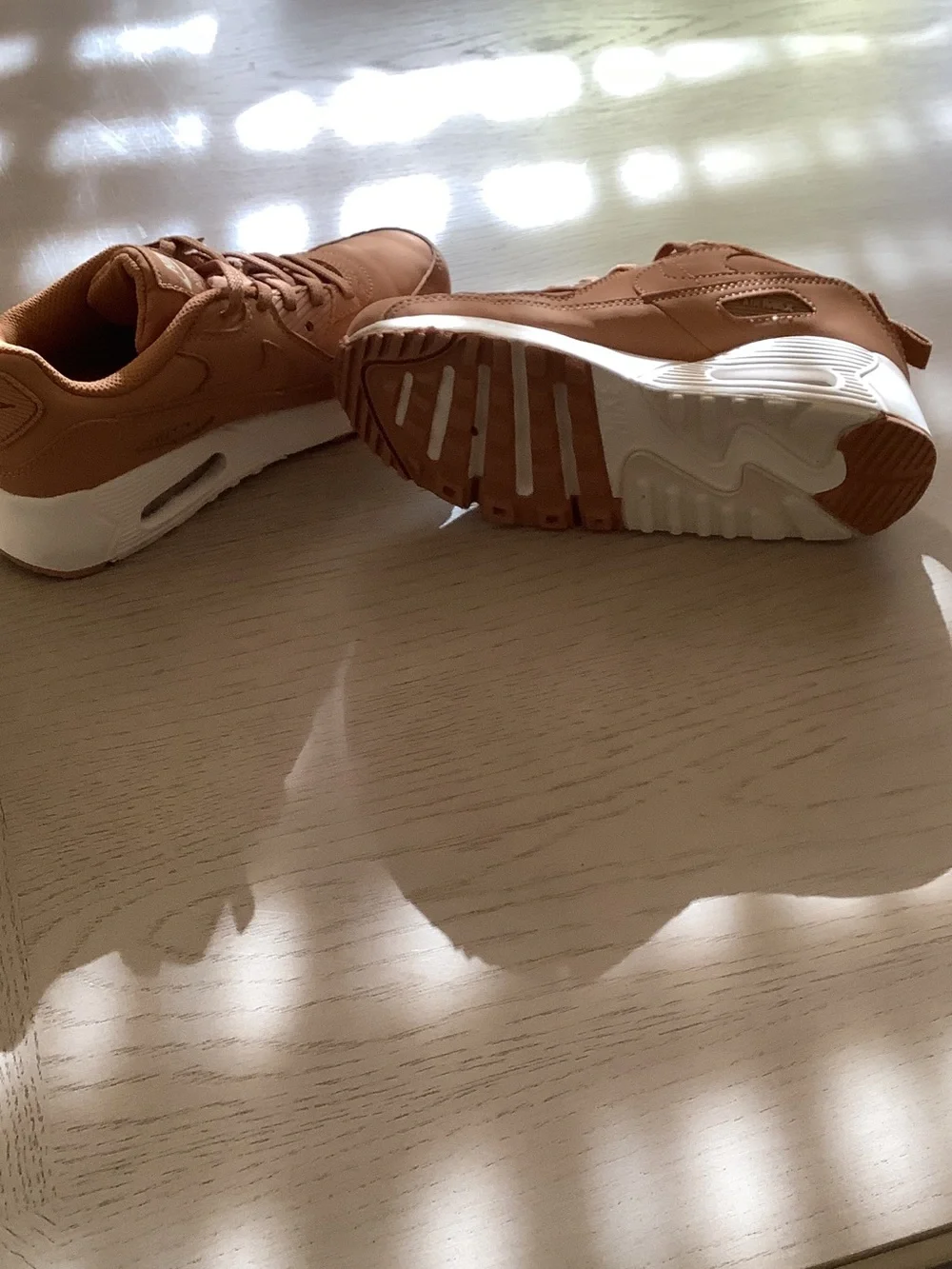 Nike Kids' Tan/Brown Sneakers with White Sole